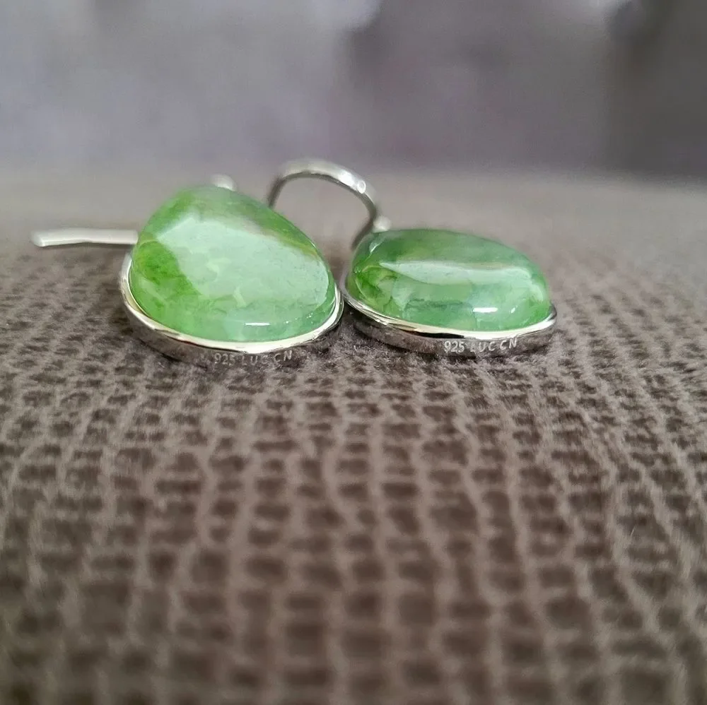 Iris & Lily Moss Green💚 Agate Earrings